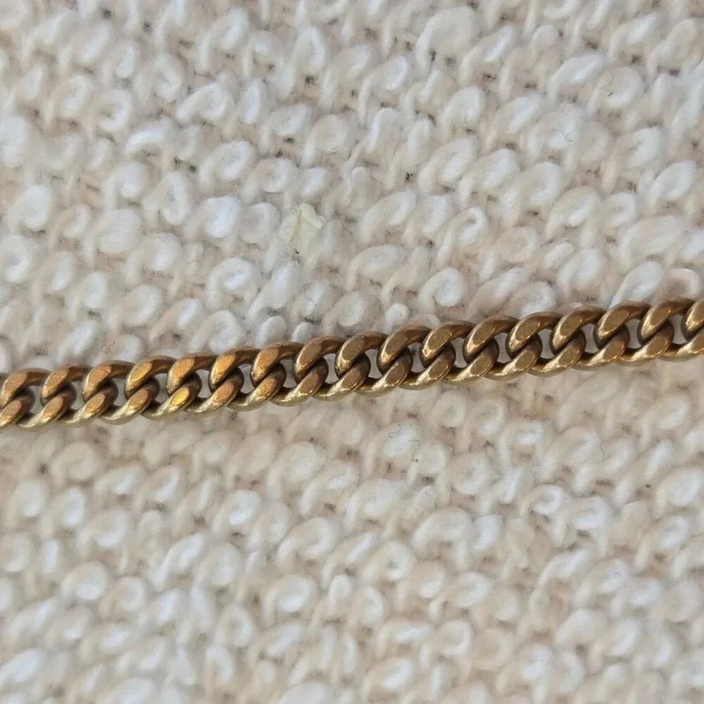 Antique 14k Landin 1925 Pocket Watch Chain Curb Chain link